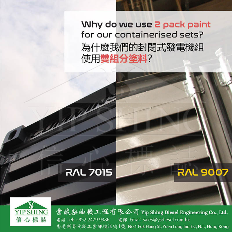 Why do we use 2 pack paint for our containerised sets?